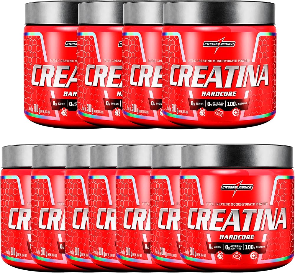 KIT x10 creatina hardcore integral médica 300g ¡promoción!