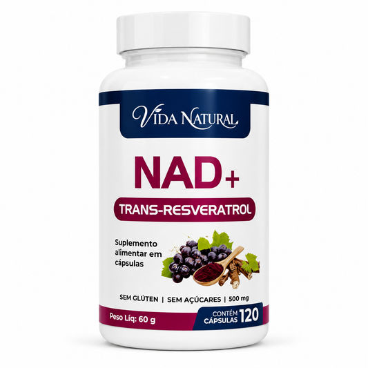 NAD+ con Trans-Resveratrol 120 cápsulas