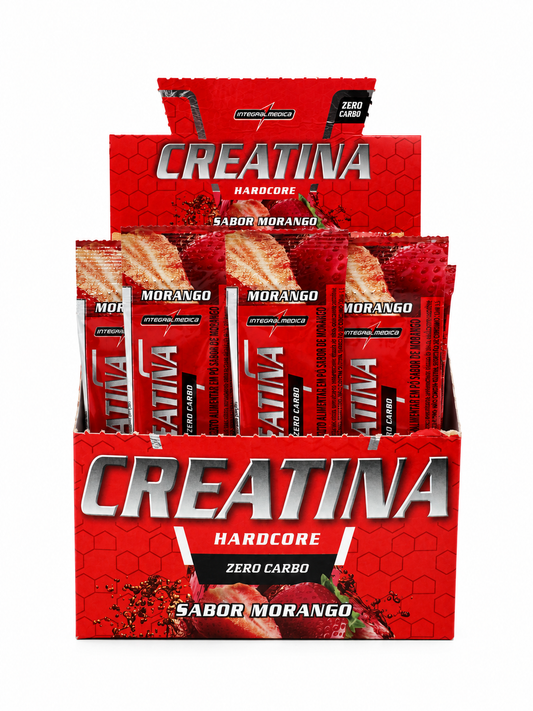 Creatina hardcore caja con 30 sobres de 3g